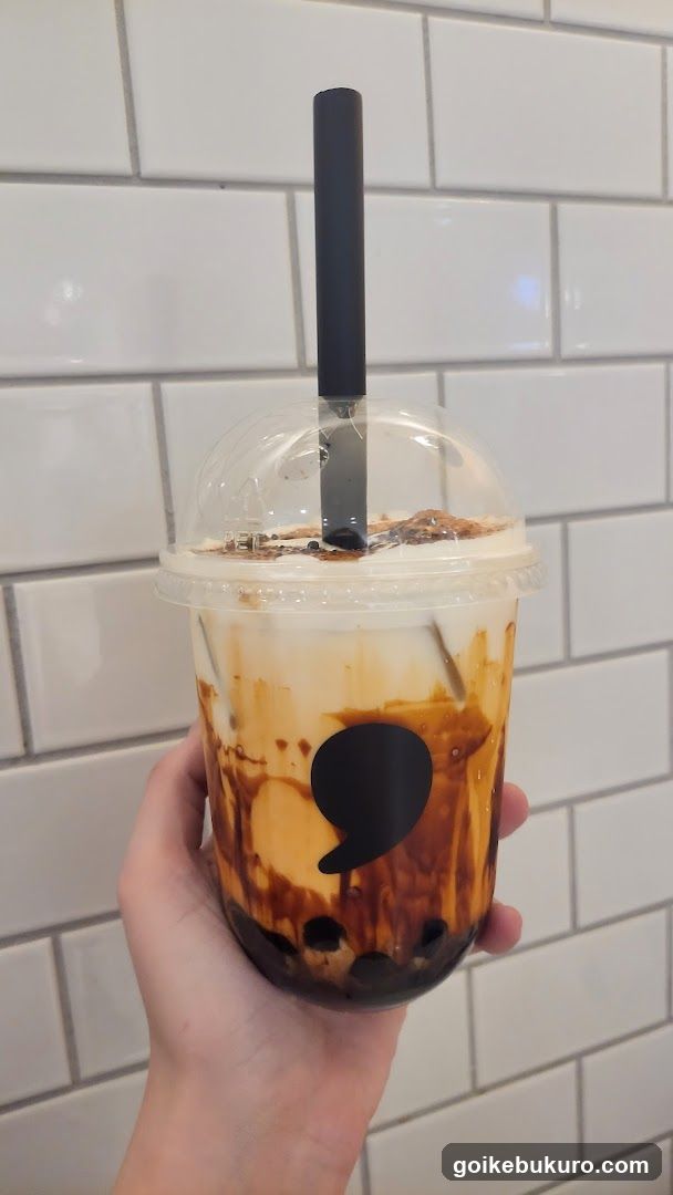 Boba Milk Tea with Black Straw