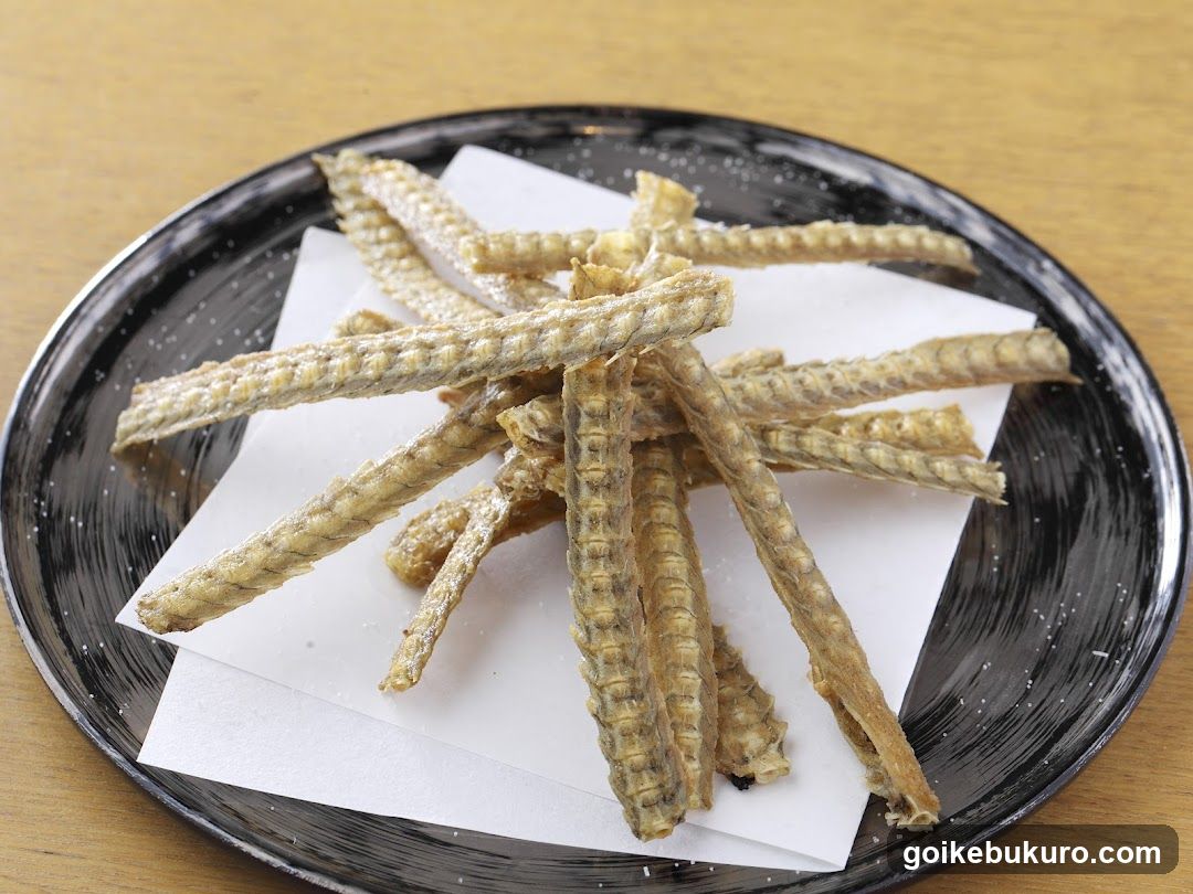 Dried Fish Snacks on Plate