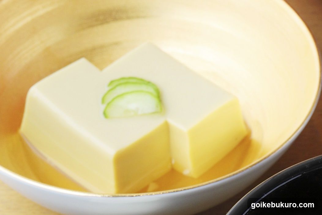 Tofu with Cucumber Garnish