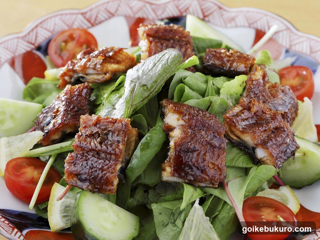 Eel Salad with Greens and Tomatoes