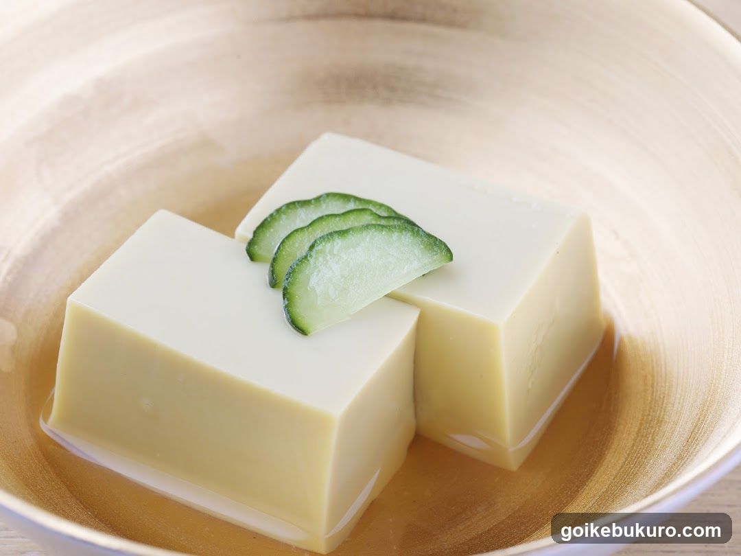 Tofu with Cucumber Slices