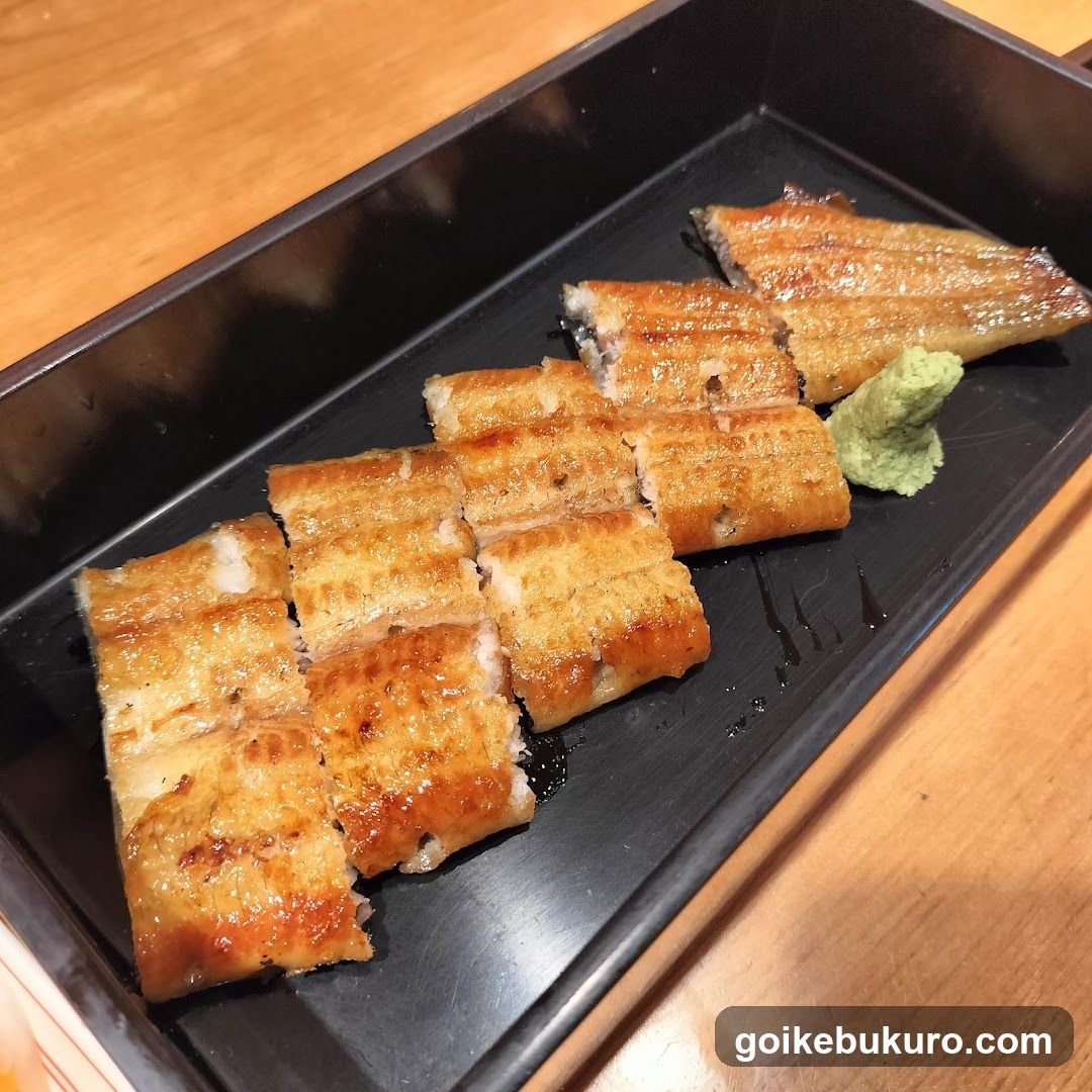 Grilled Eel Sashimi with Wasabi