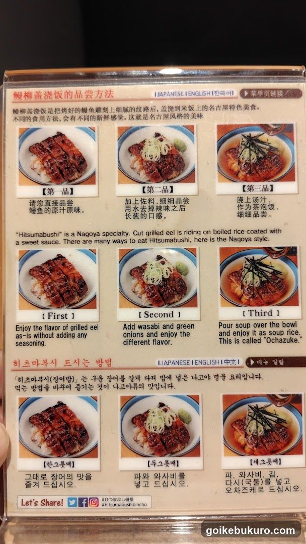 Hitsumabushi Eating Guide Menu Card