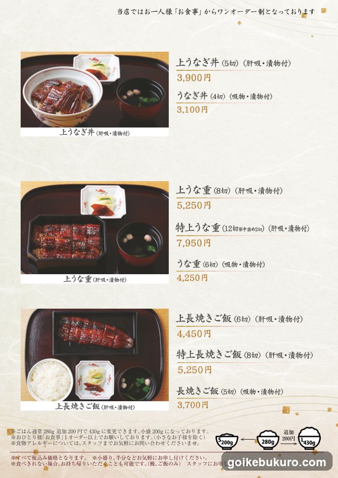 Japanese Food Menu Display