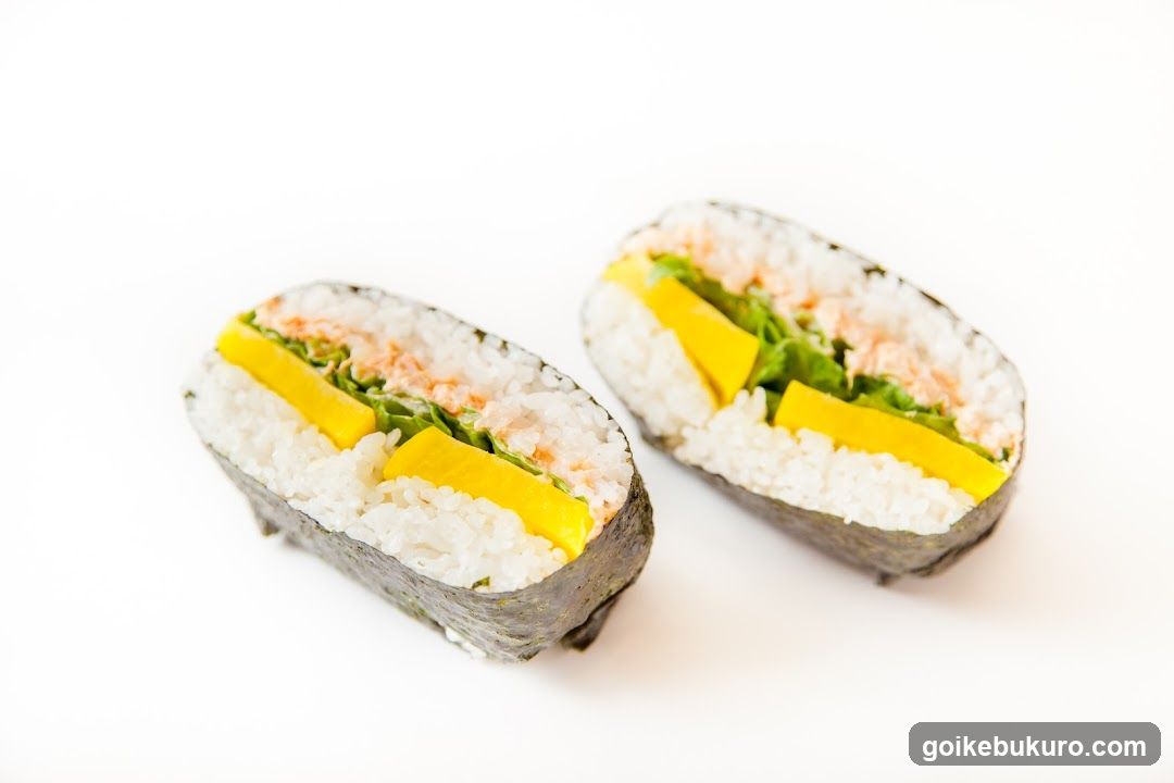 Sushi Rolls with Egg and Salmon