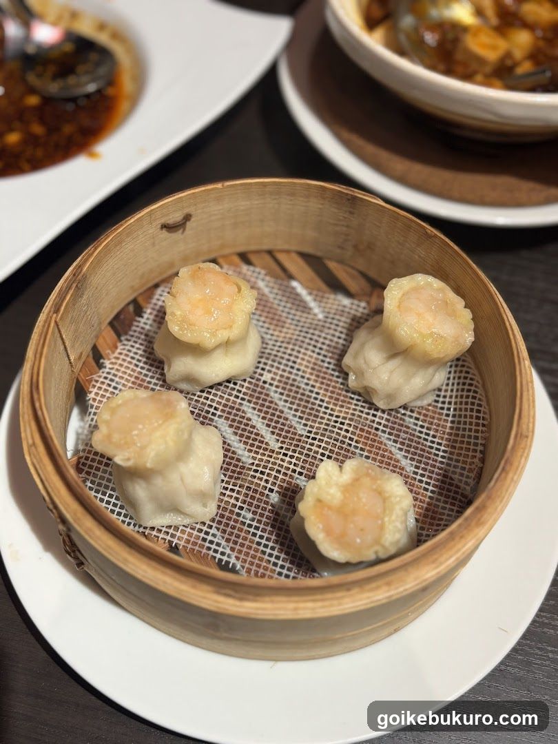 Steamed Dumplings in Bamboo Basket