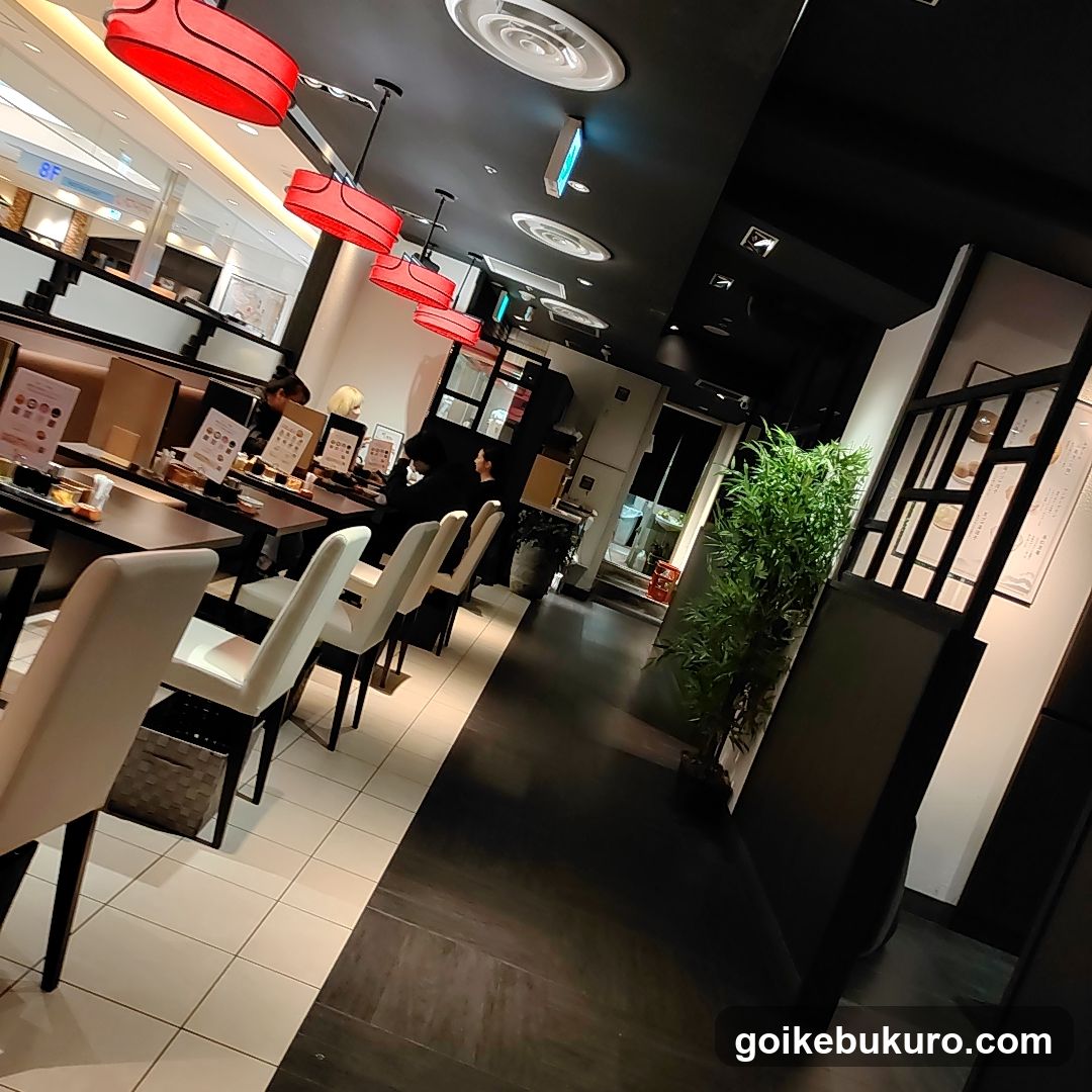 Restaurant Interior with Red Pendant Lights