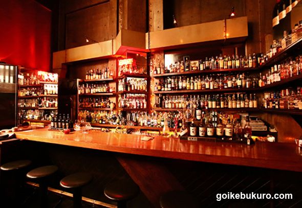 Bar Interior with Extensive Liquor Display