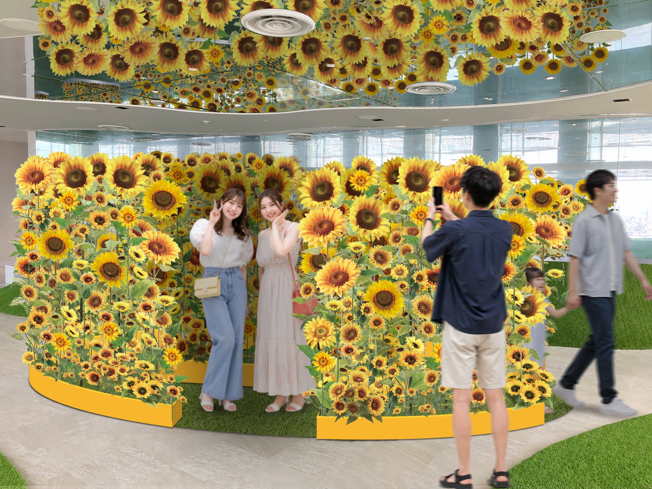 Tenbou Park sunflower and summer scenery event at Sunshine 60 Ikebukuro